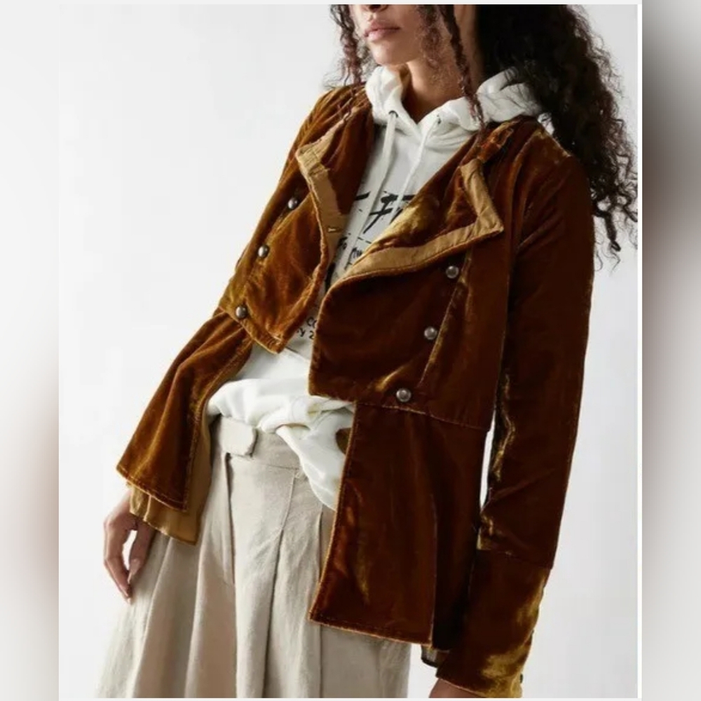 Free People Faye Jacket / Warm Tobacco Bohemian Y2K Small $228